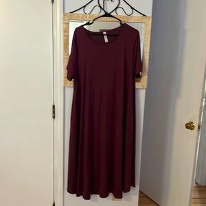 Plum Maxi with pockets! Perfect fall dress!